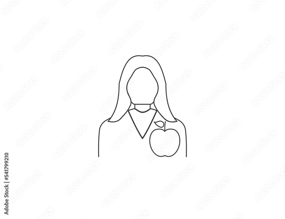 Nutritionist, dietician, occupation icon. Vector illustration. Nutritionist, dietician, occupation icon. Vector illustration.