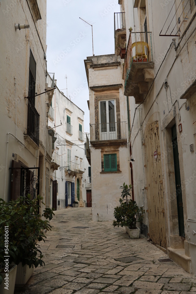 Narrow alley in Martina Franca , Puglia Italy