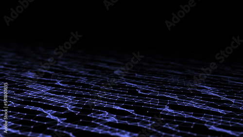 Network connection technology pattern. Abstract dark background. Digital backdrop. Big data visualisation. 3D rendering.