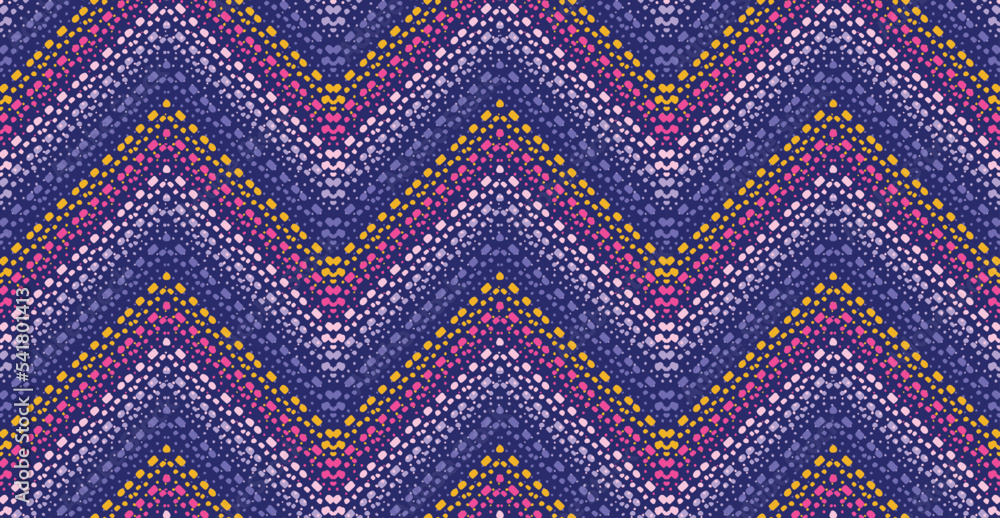 A cool colored chevron that repeats seamlessly. This modern twist on a traditional pattern uses trendy colors in a cool pallet perfect for teens.