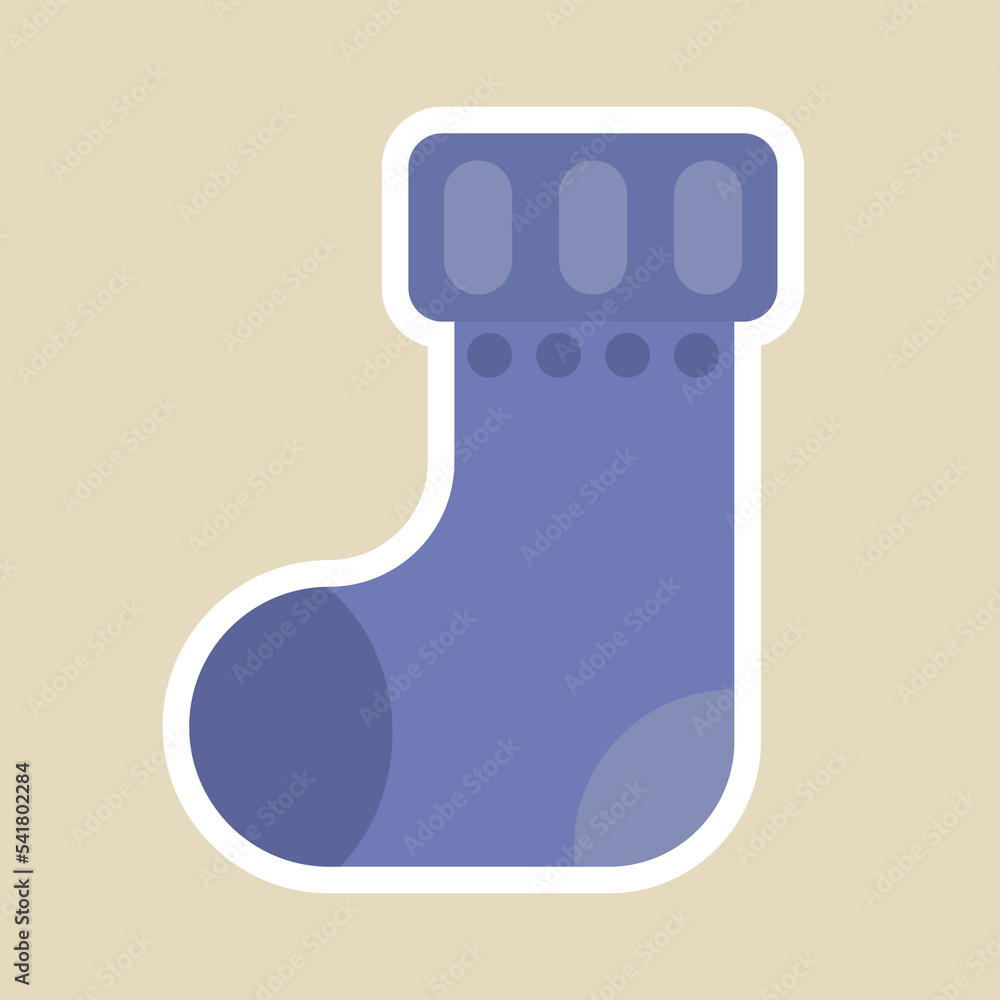 Blue sock. Simple vector illustration Blue sock. Simple vector illustration