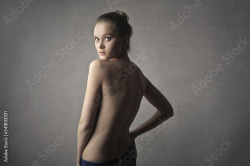 portrait of a young beautiful woman. studio shot