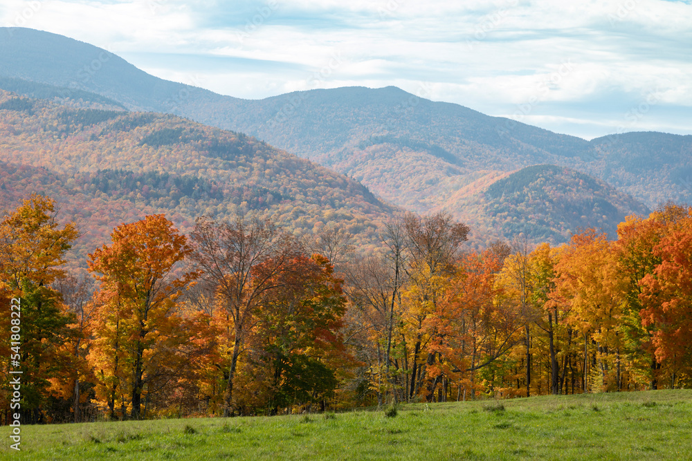Autumn landscape, Stowe, Vermont, USA