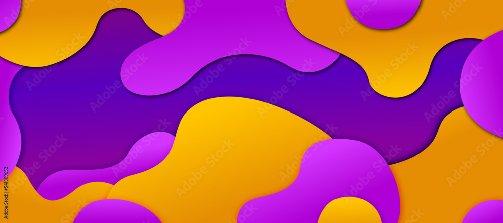 Minimalist orange and purple liquid shape background design Minimalist orange and purple liquid shape background design