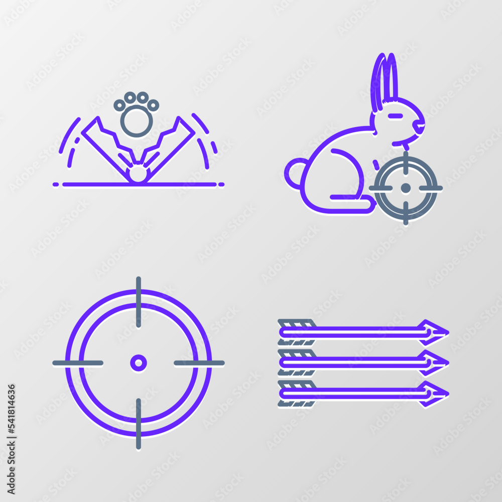 Set line Hipster arrows, Target sport for shooting competition, Hunt ...
