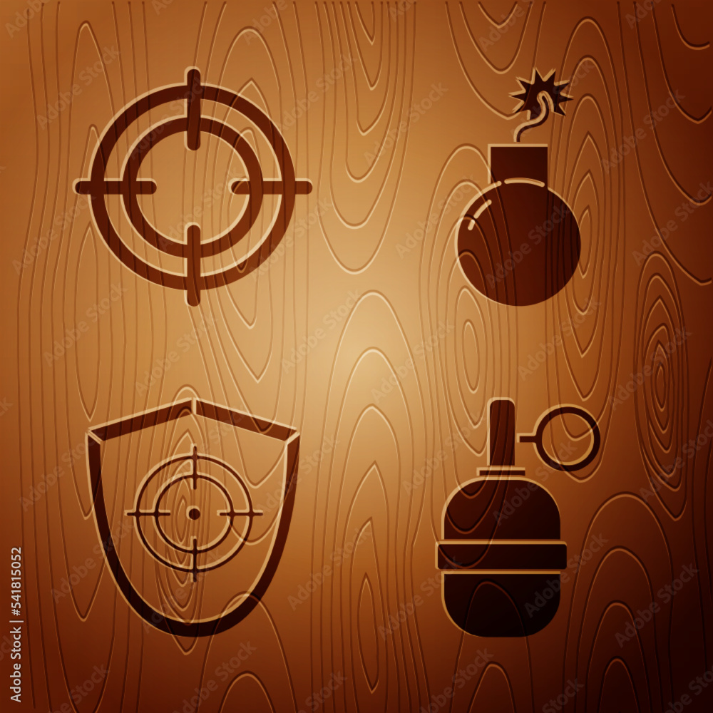 Set Hand grenade, Target sport, Target sport and Bomb ready to explode