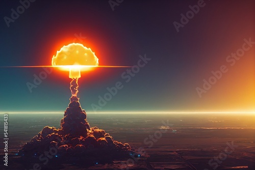 Obraz na plátně Midjourney abstract render of future mass destruction weapon detonation