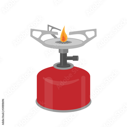 Camping gas stove. Single burner portable cooking stove.