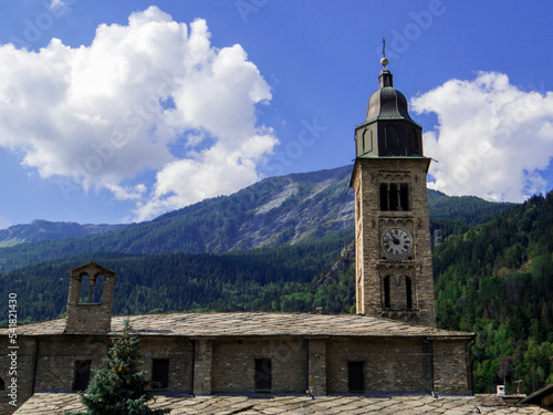 Tableau sur toile Church of Santa Maria Assunta, Morgex, Italy