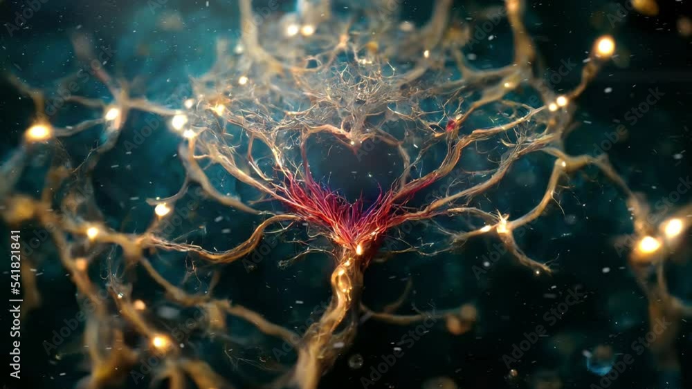Animation macro close up of a neuron showing the quantum dna ethereal connections to the divine. Animation macro close up of a neuron showing the quantum dna ethereal connections to the divine.