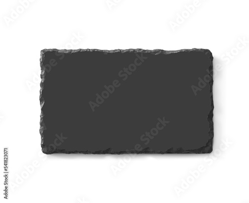 Black board stone mockup. Vector illustration isolated on white background. Great for presenting your product.