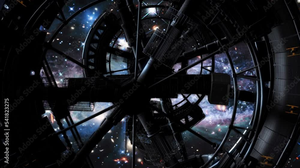 Alien spaceships traveling outer space nebula universe Alien spaceships traveling outer space nebula universe