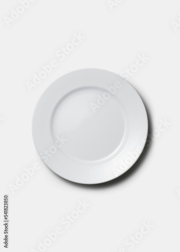 white plate isolated on white background