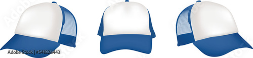 A mesh baseball cap vector illustration for product mockups.