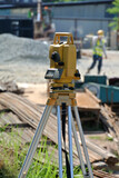 SELANGOR, MALAYSIA -NOVEMBER 24, 2015: Theodolite is the survey equipment used by surveyor at the construction site.