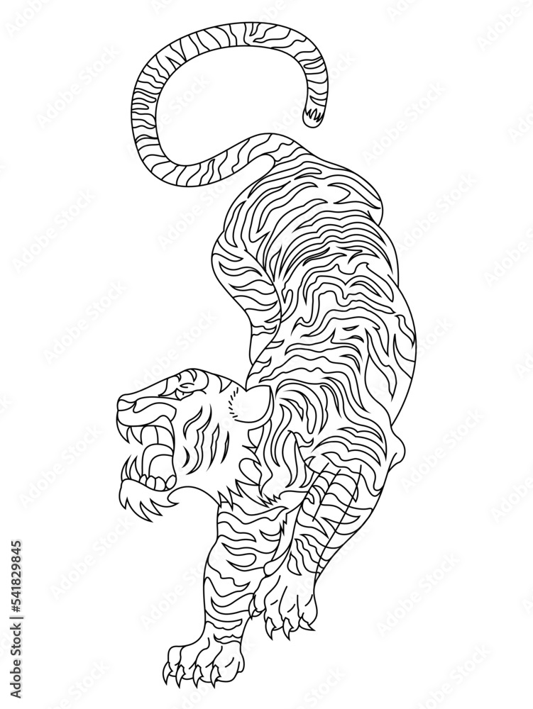 Tiger Tattoo Outline