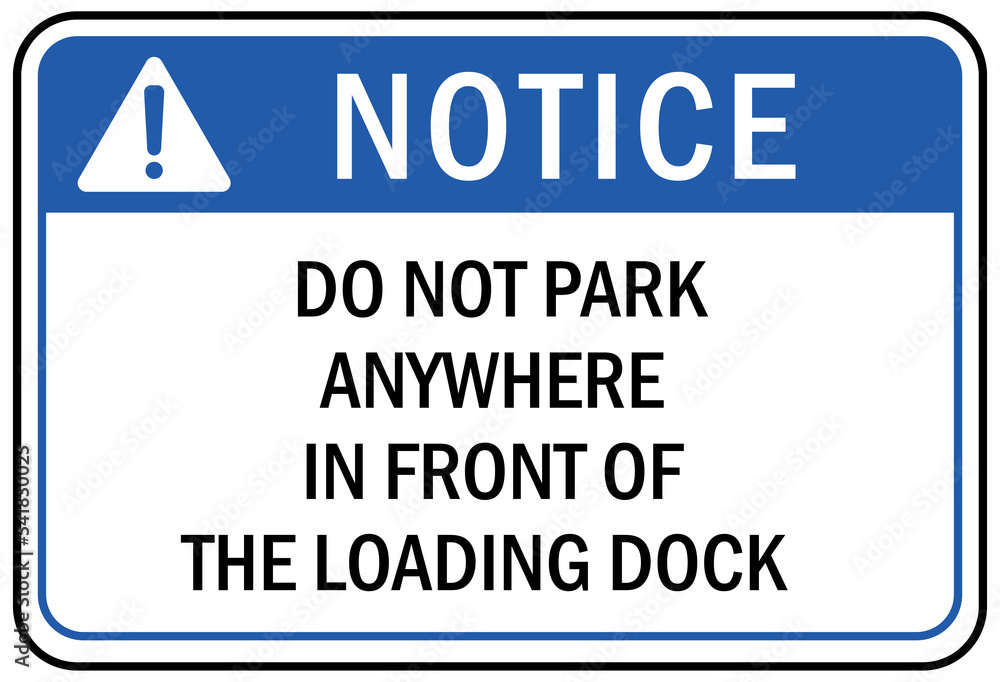 Parking sign and label no parking in front of loading zone Parking sign and label no parking in front of loading zone