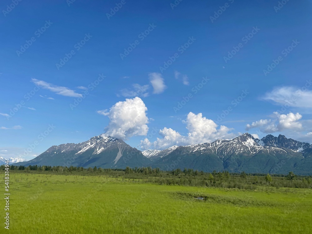 Alaska landscape in the mountains