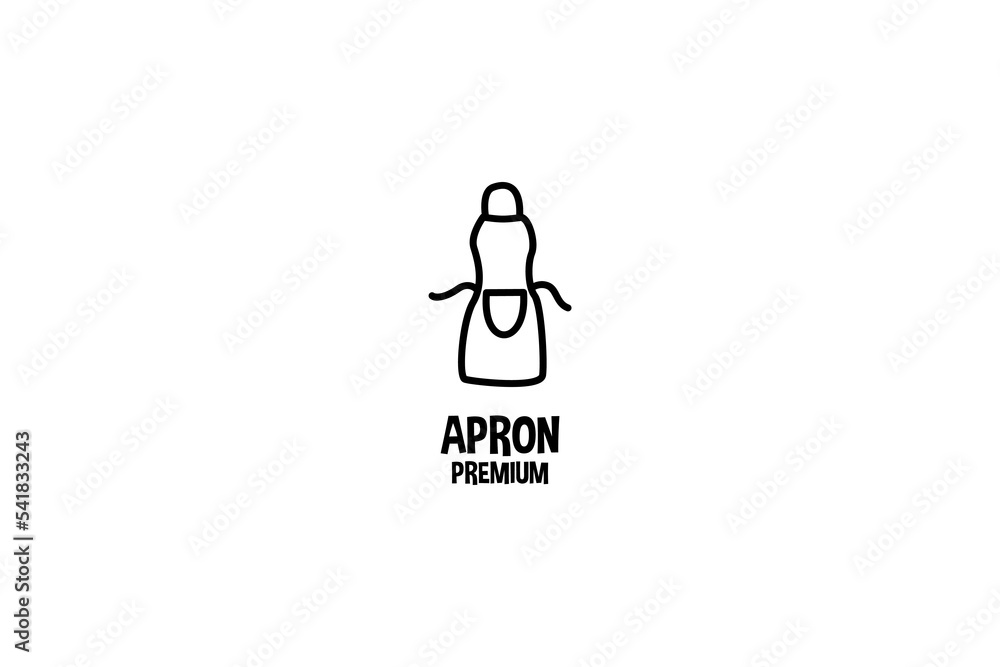 Fototapeta premium Flat apron logo design vector illustration idea