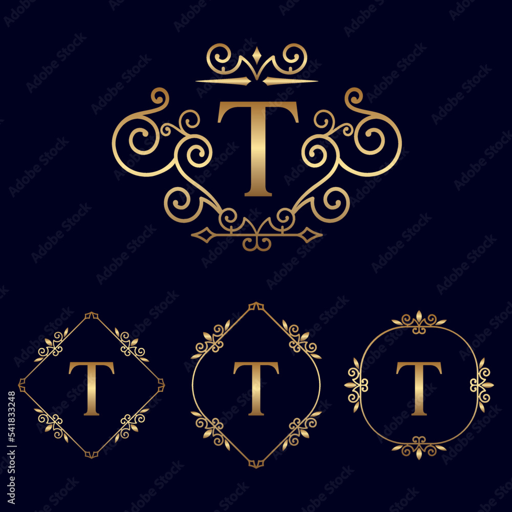 GOLD ROYAL BEAUTY LOGO T Stock Vector | Adobe Stock