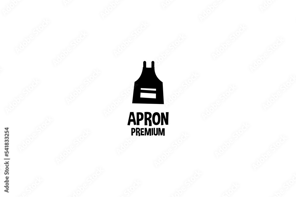 Flat apron logo design vector illustration idea