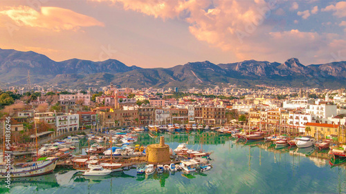 Kyrenia Harbour Aerial  Cyprus