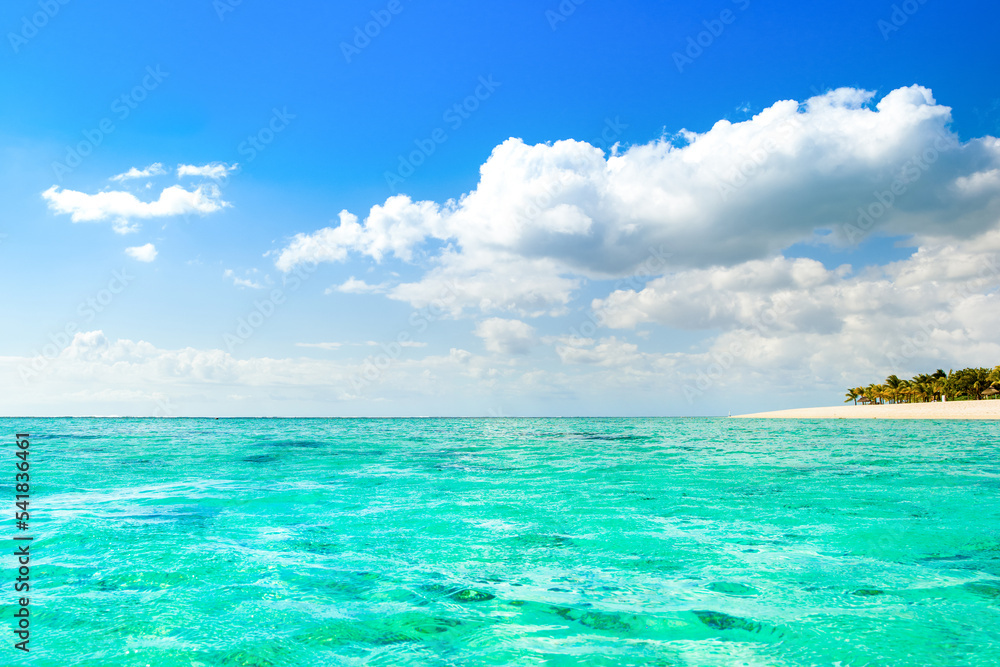 Beautiful tropical sandy beach on the shores of the Indian Ocean Stock