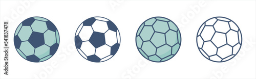 Soccer ball icon. football simple colors style symbol signs, Vector illustration.