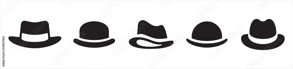 Fototapeta premium Cowboy hat icon symbol signs, vector illustration