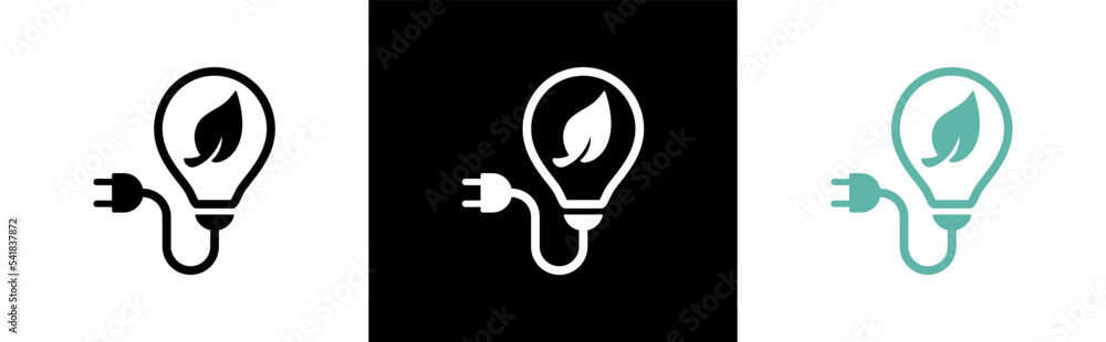 Renewable green energy saving icon. Economical power icon symbol sign, vector illustration. Renewable green energy saving icon. Economical power icon symbol sign, vector illustration.