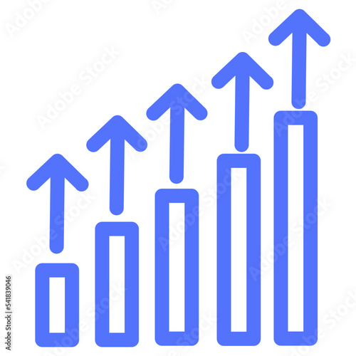 histogram sales line icon