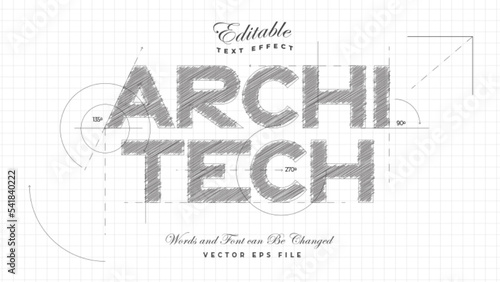 Architect Sketch Text Effect