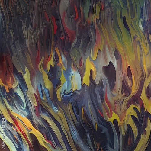 Digital illustration of melting paint