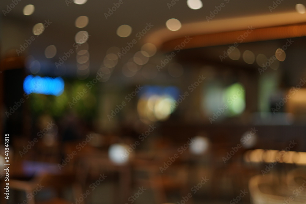 Out of focus image with blur effect in cafe Out of focus image with blur effect in cafe