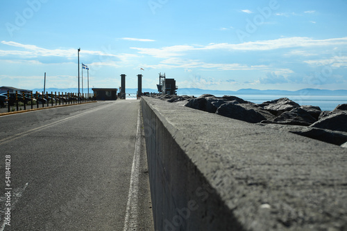 Traverse Riviere du Loup Saint Simeon ferry's dock on the Saint Lawrence river. Rivière-du-Loup, Qc, Canada