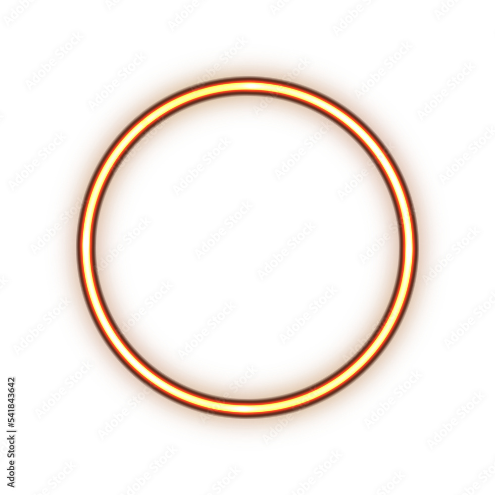 Title: Circle neon. Modern neon orange glowing circle banner. Abstract neon circle with glowing lines. Title: Circle neon. Modern neon orange glowing circle banner. Abstract neon circle with glowing lines.