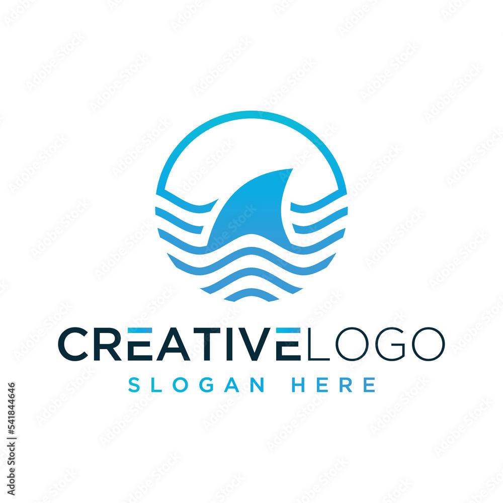 Vector graphic of shark logo design template Vector graphic of shark logo design template