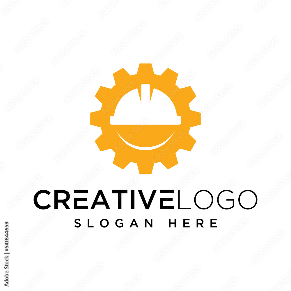 Fototapeta premium Vector graphic of cap construction logo design template