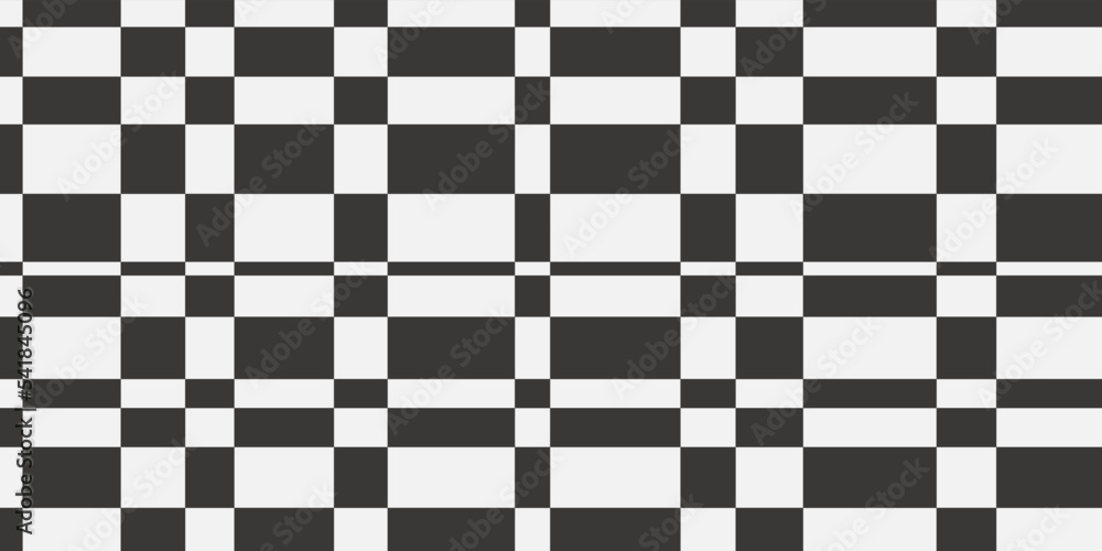 Fototapeta premium Vector of checkered striped rectangles. Pattern for seamless print. Checkered vector pattern.
