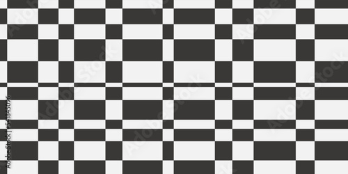 Vector of checkered striped rectangles. Pattern for seamless print. Checkered vector pattern.
