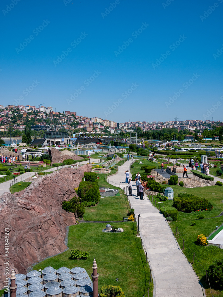 Istanbul, Turkey - June, 2012: the view of whole Turkiye, at the miniature park in Istanbul
