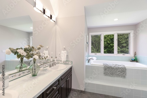 Contemporary bathroom in modern home