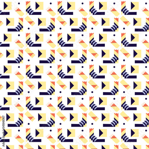 pattern design with random shapes and stair