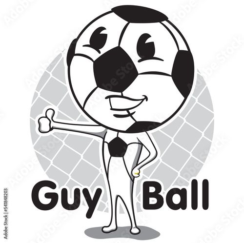 soccer ball mascot illustration with doing ok sign. Ideal for educational and advertising materials