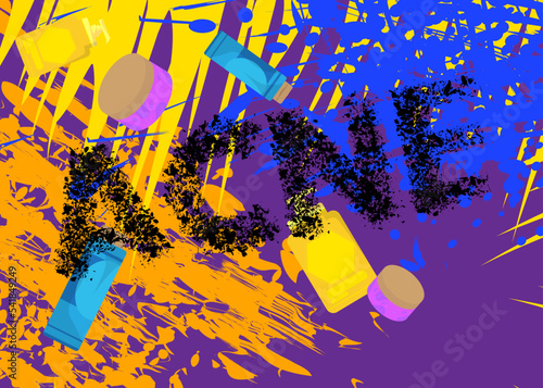 Acne Graffiti tag. Abstract modern street art decoration performed in urban painting style.