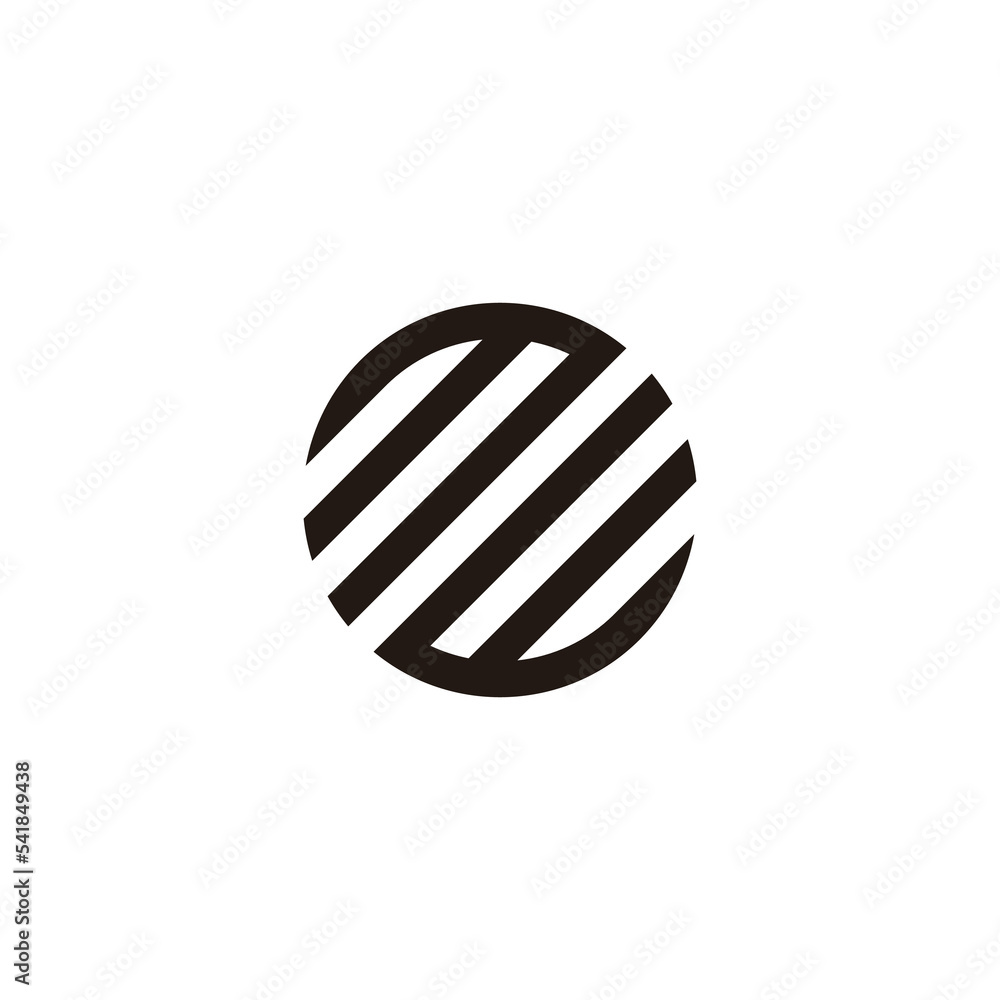 Letter Z lines, circle geometric symbol simple logo vector Stock ベクター