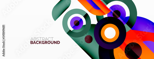 Rings and circles geometric abstract background for wallpaper, banner, backdrop