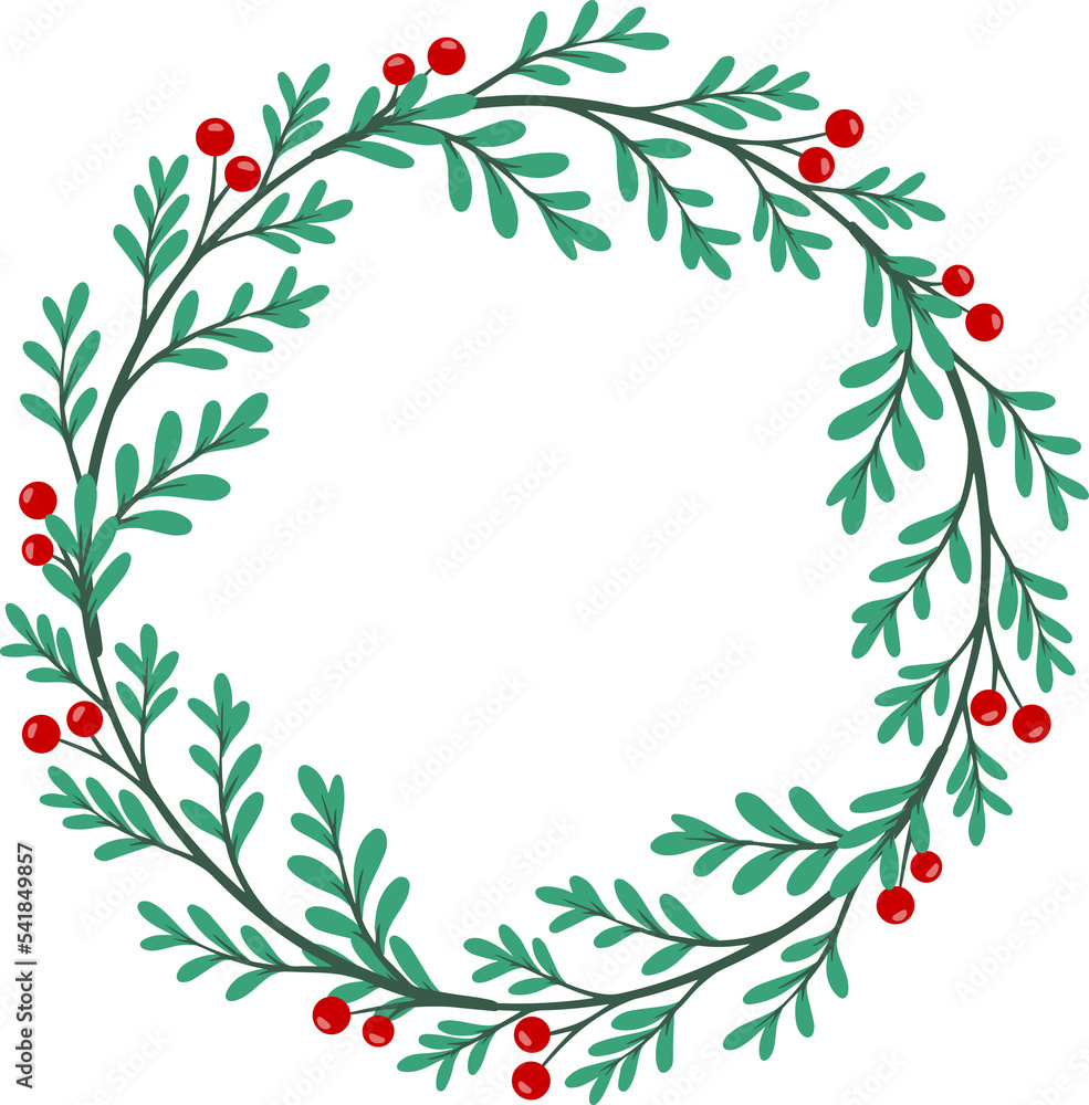 Naklejka premium Christmas circle frame 