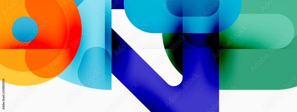 Fototapeta premium Creative geometric wallpaper. Circles, lines background. Business template for wallpaper, banner, background or landing