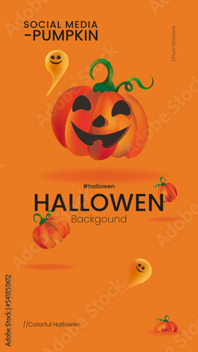 Halloween pumpkin event instagram stories template
